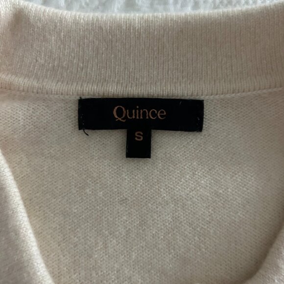 Quince Cream V-Neck Sweater - Picture 5 of 6